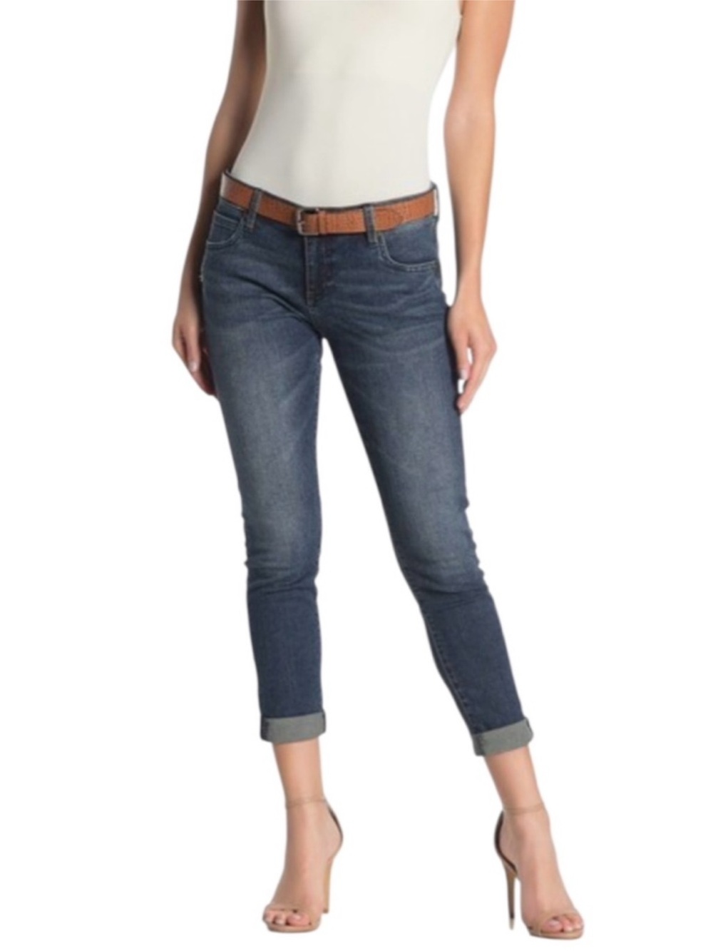 KUT from the Kloth Katy Boyfriend Jeans 12 Mid Rise Stretch Denim NWT